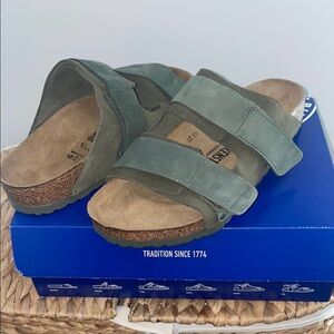 never worn suede leather birkenstock uji